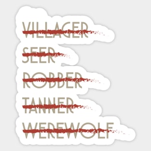 I'm A Werewolf ???- Board Game Inspired Graphic - Tabletop Gaming  - BGG Sticker